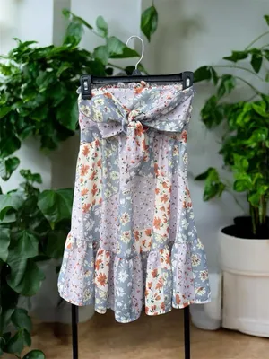 Hello Molly Strapless Floral Patchwork Mini Dress Size 4 thumbnail 2
