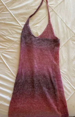 Princess Polly Blair Pink Knit Halter Mini Dress thumbnail 1