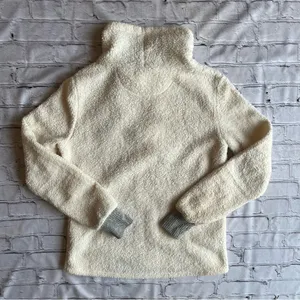 Jackson Hole Wyoming Ivory Fleece Cowl Neck Top Ski & Snowboard Winter Resort thumbnail 6