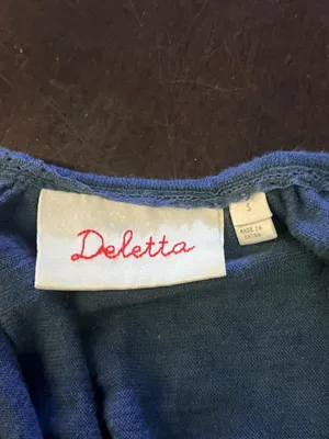Deletta Anthropologie Tank Top Womens Small Blue Ruched Scoop Neck Jersey thumbnail 7