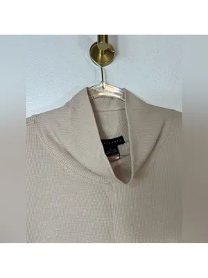 Sanctuary NWT Cream Waffle Cowl Neck Sweater Size L thumbnail 4