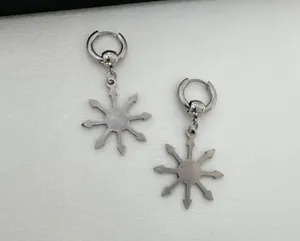 Sun Dangle Drop Earrings for Men Women,Streetwear Punk Hip Hop Unisex Style thumbnail 2