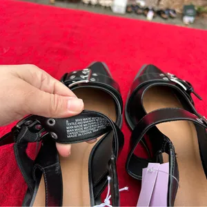 Size 8 Peyton Double Buckle black Slingback Flats by wild fable‎ alt thumbnail 6