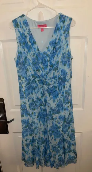 Isaac Mizrahi Live! Floral Twist-Front Sleeveless Dress - LP thumbnail 1
