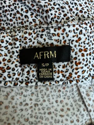 AFRM Lightweight Animal Leopard Print High Rise Pants Size Small thumbnail 5