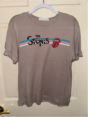 Daydreamer The Rolling Stones Graphic Tee, Size S, Beige thumbnail 1