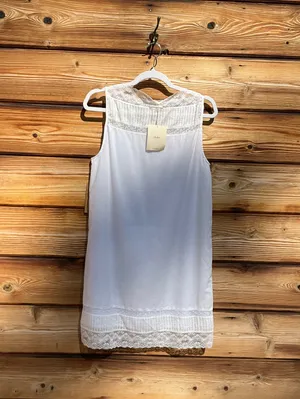 Sorella Size S Lyla White Cotton Lace Trim Mini Dress Few Moda thumbnail 9