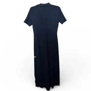 CoMMENSE Metal Button Collar Midi Dress COLOR - Navy, Size Medium NWT thumbnail 8