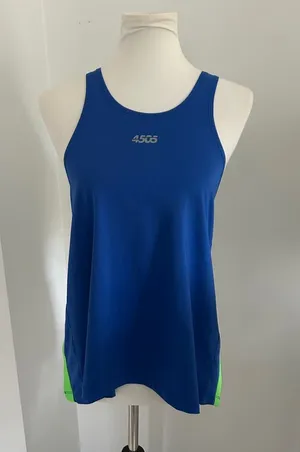 ASOS Blue Tank Top with Green Side Panel thumbnail 1
