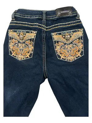 Sexy Couture Rhinestone Flare Jeans - Fits XS/S (Stretch 22" Waist) thumbnail 7