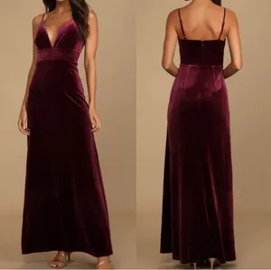 Lulus Maroon Velvet Dress thumbnail 6