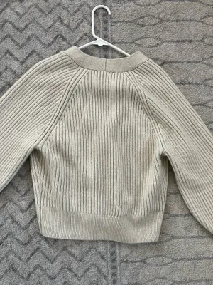 H&M Cream Sweater Cardigan S thumbnail 2