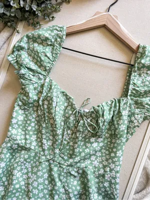 Princess Polly Green and white Floral Romper Size 10 NWT thumbnail 10