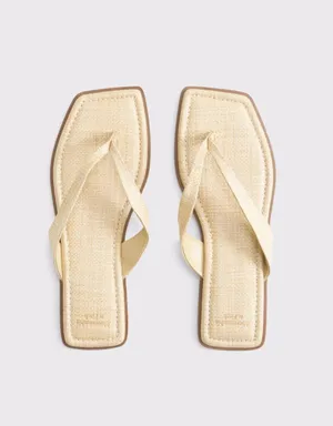 ABERCROMBIE & FITCH Raffia Thong Sandals Size 8 thumbnail 2