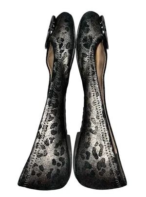 Tory Burch Reva Leopard Metallic Print Leather Ballet Flats Shoes size 7.5 thumbnail 6