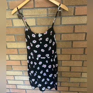 NWT BP Floral Romper Black Pink Daisy Mini Size XS Sleeveless Retro Festival thumbnail 2