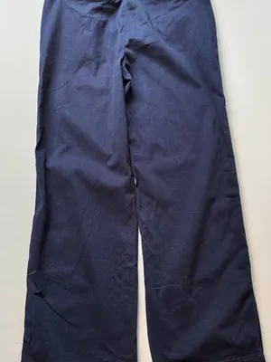 Jcrew Classic Wide-Leg Navy Cotton Pants Sz 2 thumbnail 7