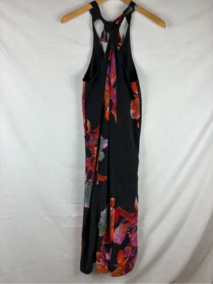 Anthropologie Maeve Cayman Silk Halter Maxi Dress Size S thumbnail 3