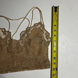 Tan Lace Bralette with Double Straps | Boho Style | Adjustable thumbnail 7