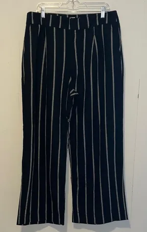 GAP Women’s Black Pants with White Pinstripes Size 16 0328263 thumbnail 1