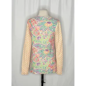 Sundance WHIMSY ROSE Floral Mixed Print Thermal Top Shirt Small Made in USA thumbnail 7