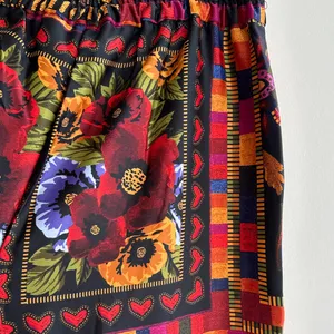 Joie Floral and Sun Graphic Silky Culotte Pants, Multicolored, Size Large thumbnail 14