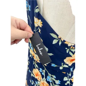 Lulus Elegant Admiration Floral One Shoulder Maxi Dress Navy Blue Size M NWT thumbnail 12