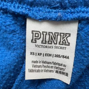 PINK Victoria’s Secret blue lace up joggers sweatpants Y2K Xs loungewear thumbnail 8