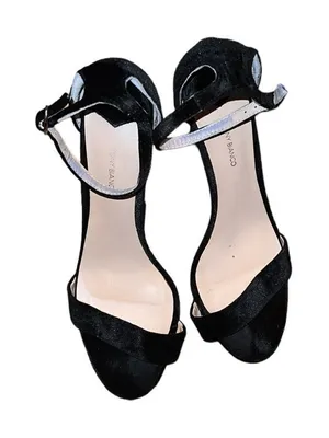 Tony Bianco Black Velvet Shoes Size 8.5 thumbnail 1