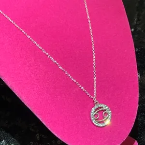 Cancer Zodiac Sign Sterling Silver Necklace Constellation mcbling Birthday Gift thumbnail 5