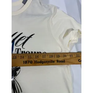 Zoe + Liv Ballet Troupe New York City Graphic Tee Women L Whisper White Dance thumbnail 5
