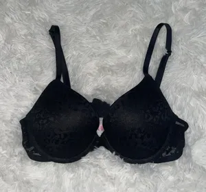 Pink VS: Black Lace Push-Up bra thumbnail 1