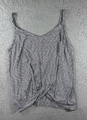 Vintage Kaileigh Y2K Tank‎ Top Women Large Striped Pleated Front Boho Nautical thumbnail 1