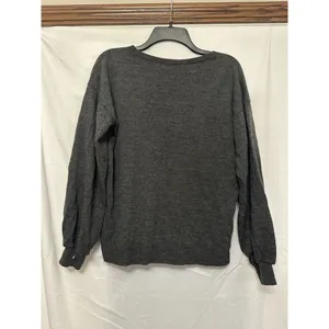 ASOS Womens Sweater Size 4 Small Charcoal‎ Gray Knit V-Neck Lightweight thumbnail 4