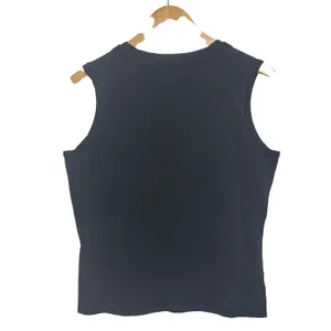 Dressbarn Tank Top Black Knit Scoop Neck Tie Front Career Minimalist Layering L thumbnail 3