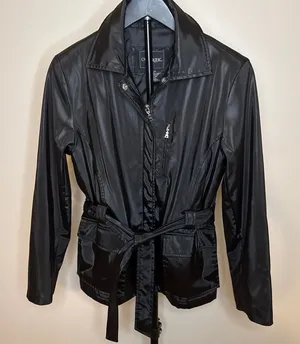 Outbrook Black Belted Lightweight Weather-Resistant Utility Jacket-S‎ thumbnail 1