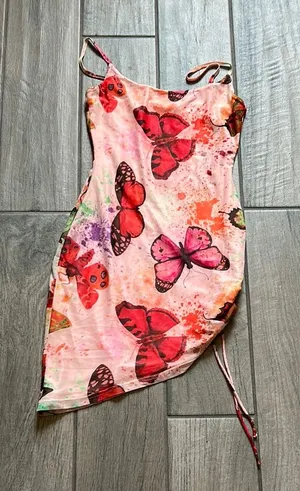 Superdown Blush Butterfly Print Dress thumbnail 1