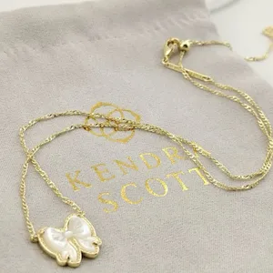 Kendra Scott Haley Bow Gold Short Pendant Necklace thumbnail 2