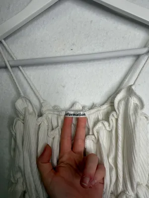 Reformation Lightweight White Ruched Stretchy Tank Top | Small thumbnail 3