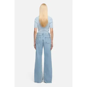 7 For All Mankind Paneled Lotta Wide Leg Jeans Seabreeze Blue Size 28 NWT thumbnail 4