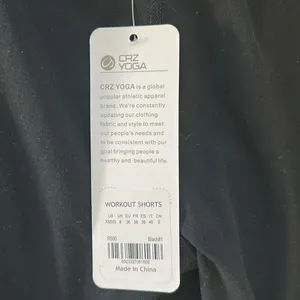 CRZ YOGA Biker Shorts 8 Inches - High Waisted Side Pockets, Black, Size XS, NWT thumbnail 4