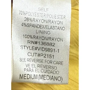 The Vintage Shop Women’s Cottagecore Dress Mustard Puff Sleeve Open Back M NWOT thumbnail 11