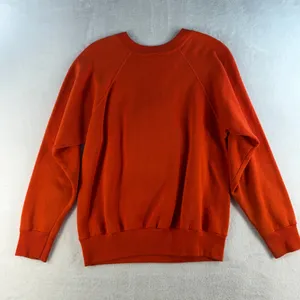 Vintage MCM M Medium Sweatshirt Owl Applique Raglan Pullover Orange Boho Kitschy thumbnail 12