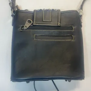 Montana West Black Crocodile Embossed Studded Crossbody‎ Shoulder Bag thumbnail 5