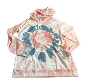 Ours size medium pink and blue tie dye light weight hoodie thumbnail 1