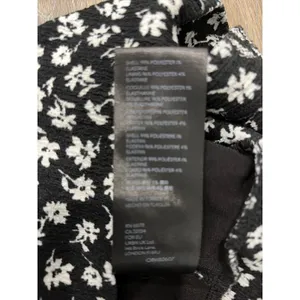 Free People Black White Floral Puff Sleeve Crop Top Womens Small Cottagecore thumbnail 6