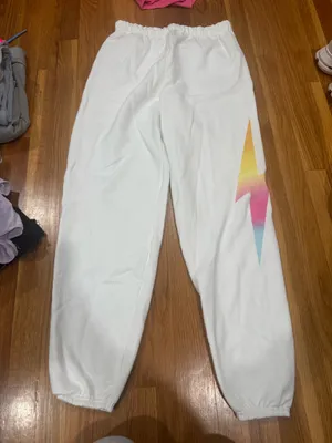 Lightning Bolt sweatpants White thumbnail 1