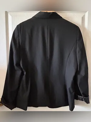 The Limited Black Collection Fitted Blazer Pinstripe Sleeve Cuff Y2K Old Money thumbnail 7