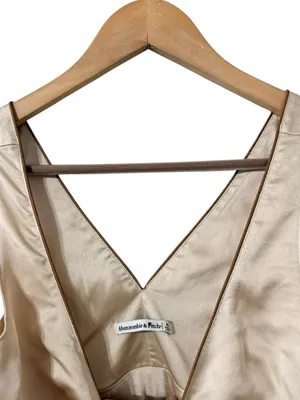 NEW ABERCROMBIE & FITCH Satin Champagne Slip Mini Dress thumbnail 5