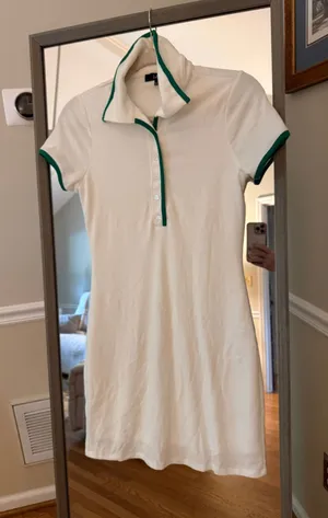 Women's Lulus Polo Mini Dress Size S White and Green thumbnail 1